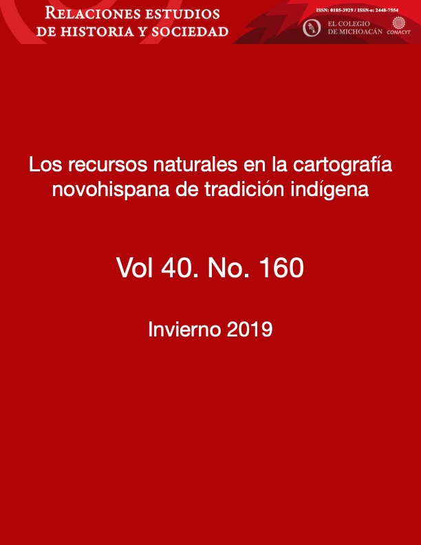					Ver Vol. 40 Núm. 160 (2019): Los recursos naturales en la cartografía novohispana de tradición indígena
				